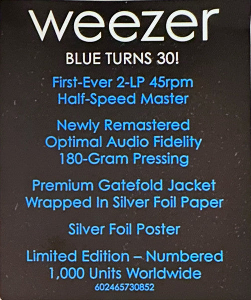 Weezer : Weezer 30 (2xLP, Album, Ltd, Num, RE, RM, Hal)