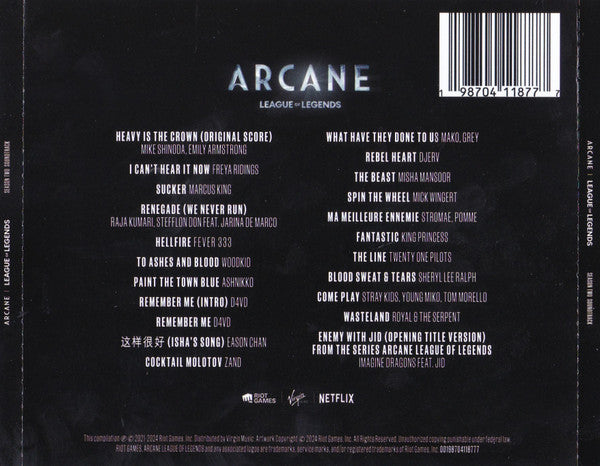 Various : Arcane League of Legends - Season Two Soundtrack (CD, Ltd, Jin)