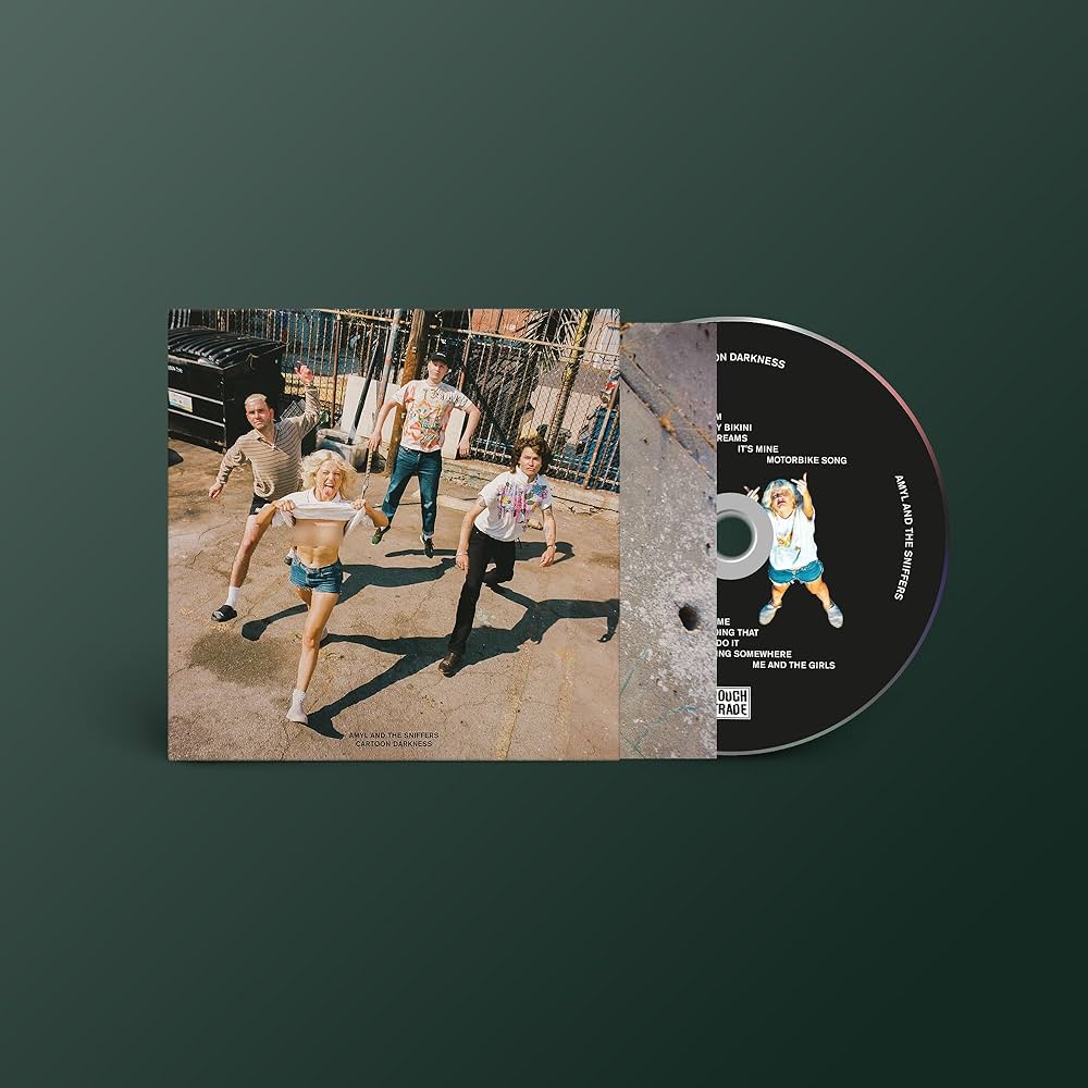 SIGNED Amyl and The Sniffers - Cartoon Darkness Limited Edition Test Cassette + CD BUNDLE