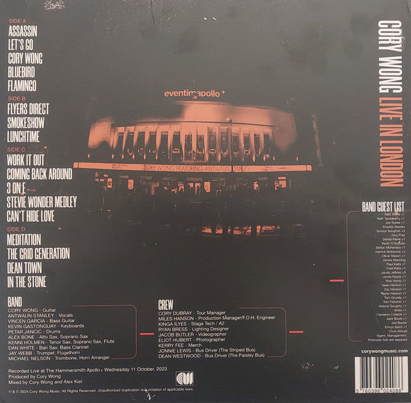 Cory Wong : Live In London (2xLP, Ltd)