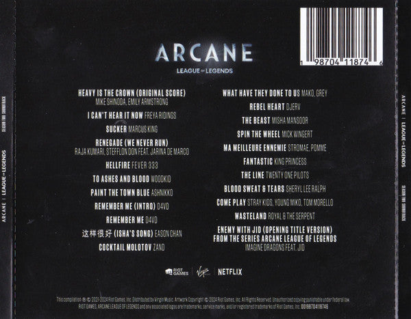 Various : Arcane League of Legends - Season Two Soundtrack (CD, Ltd, Amb)