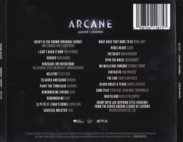 Various : Arcane League of Legends - Season Two Soundtrack (CD, Ltd, Ekk)