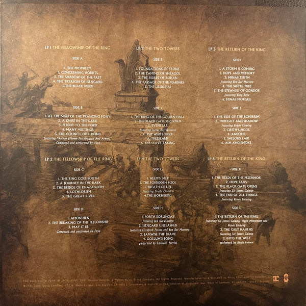 Howard Shore : The Lord Of The Rings: The Motion Picture Trilogy Soundtrack (2xLP, Album, RE + 2xLP, Album, RE + 2xLP, Album, R)