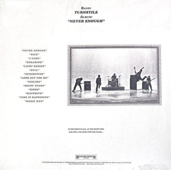 Turnstile (2) : Never Enough (LP, Album, Ltd, See)