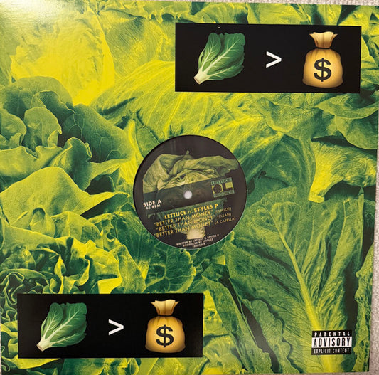 Lettuce (3), Styles P : Better Than Money (12", Single, Gre)