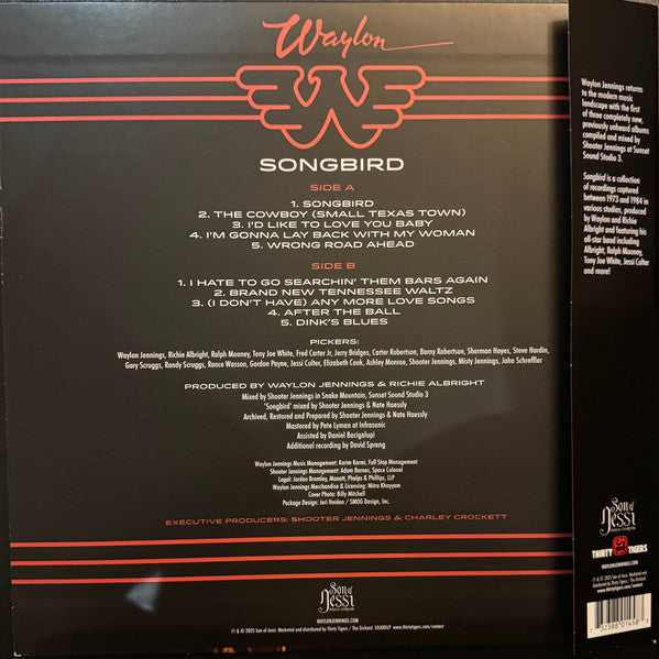 Waylon Jennings : Songbird (LP, Album, Ltd, Red)
