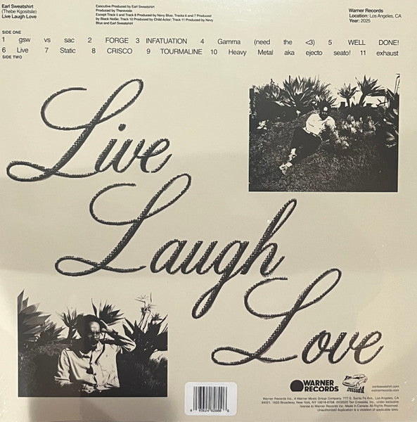 Earl Sweatshirt : Live Laugh Love (LP, Album, S/Edition, Bla)