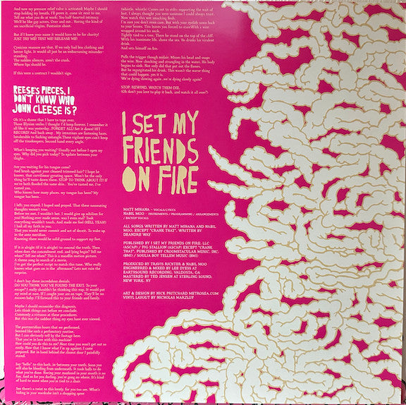 I Set My Friends On Fire : You Can’t Spell Slaughter Without Laughter (LP, Album, Ltd, RE, RP, Pin)