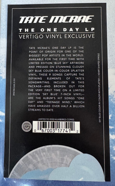 Tate McRae : The One Day LP (LP, Album, RE, Blu + 7", Shape, Single, Bab + Ltd,)