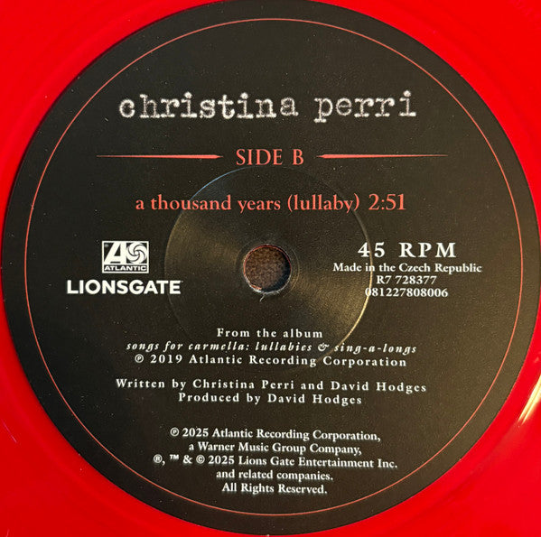 Christina Perri : A Thousand Years (7", Ltd, Red)