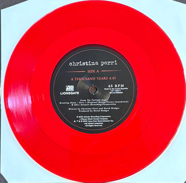 Christina Perri : A Thousand Years (7", Ltd, Red)