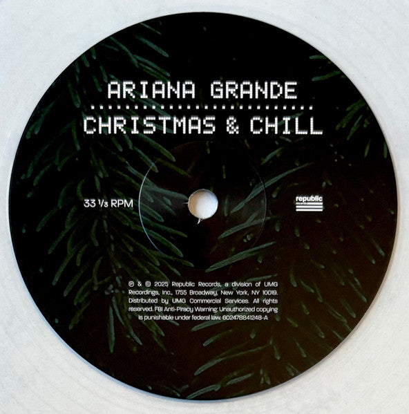 Ariana Grande : Christmas & Chill (LP, S/Sided, EP, Etch, Ltd, RE, Cle)