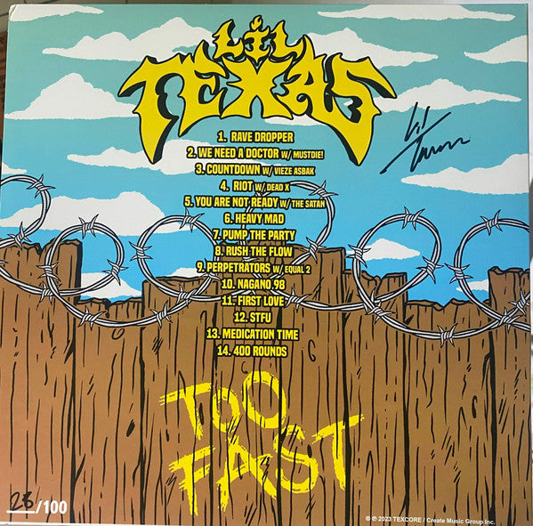 Lil Texas : Too Fast (LP, Album, Ltd, Num, "Ca)