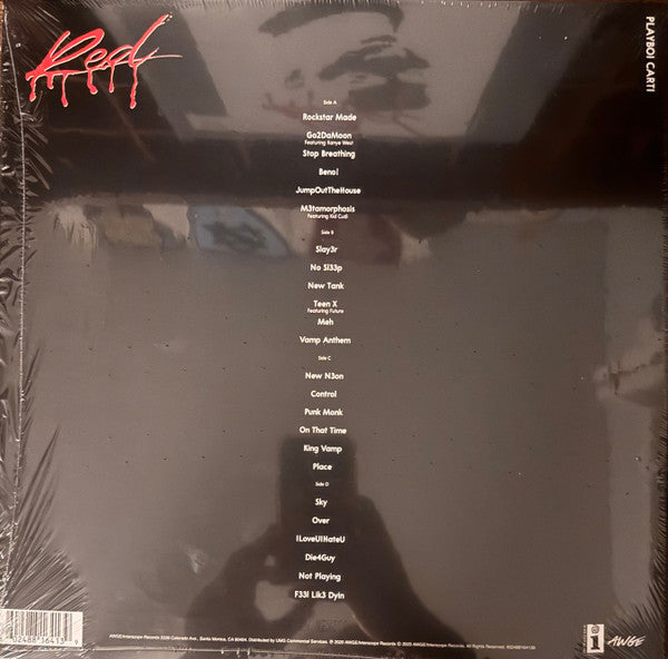 Playboi Carti : Whole Lotta Red  (2xLP, Album, Ltd, RE, Red)