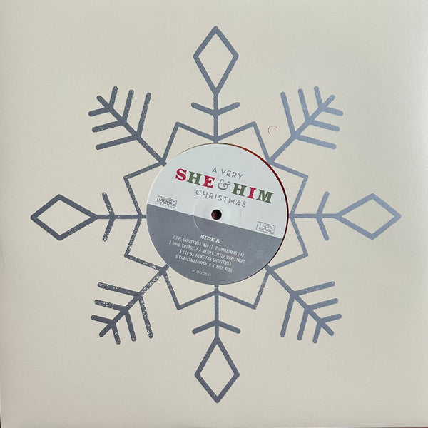 She & Him : A Very She & Him Christmas  (LP, RE, Cle + 7", Shape, Single, RE, Red + Album, )