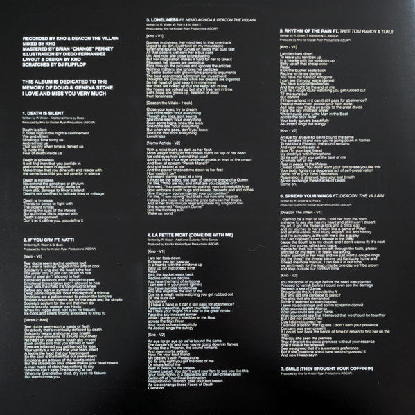 Kno : Death Is Silent (2xLP, Album, Ltd, RM, Bla)