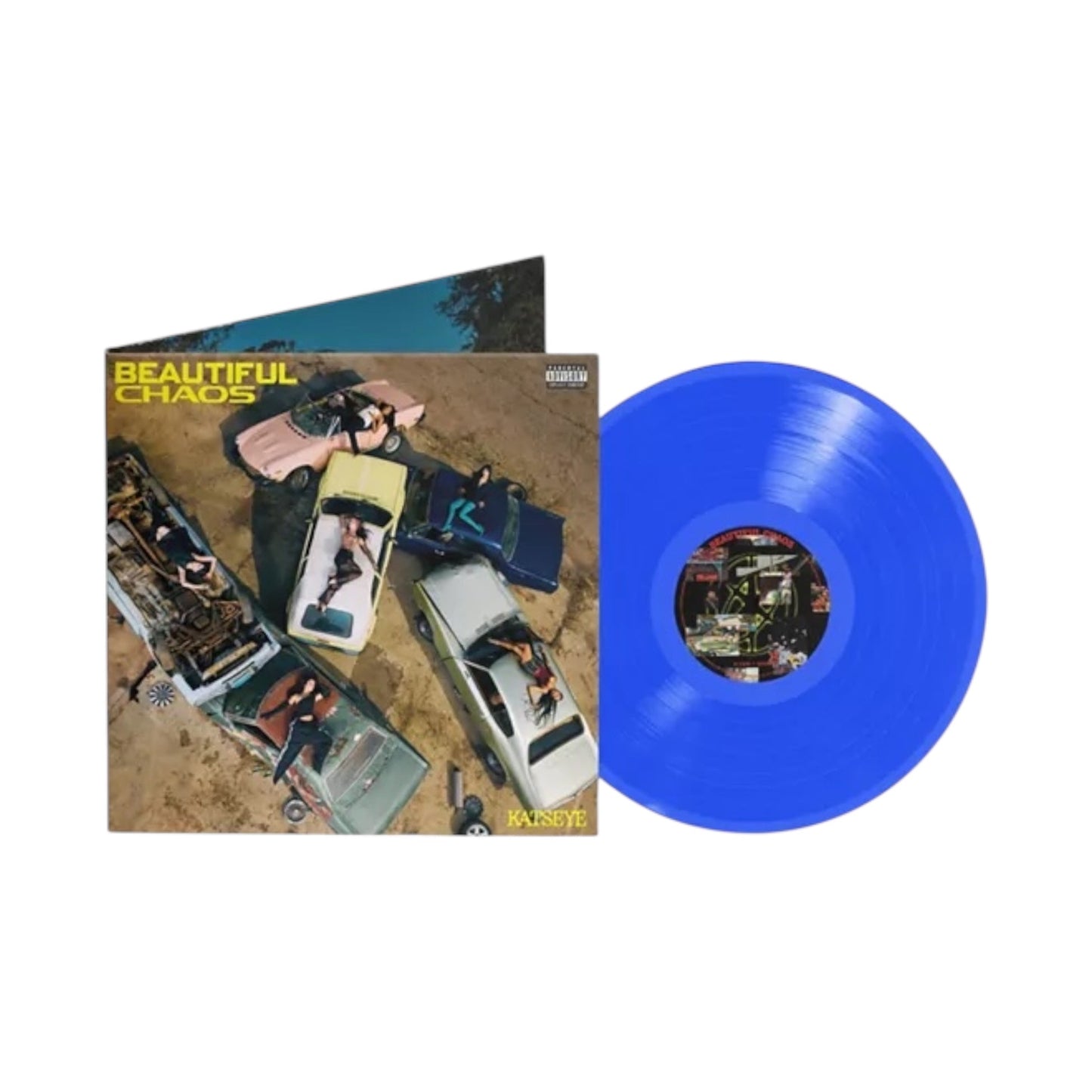Katseye - Beautiful Chaos Limited Edition Blue Neon 12" Vinyl Record EP