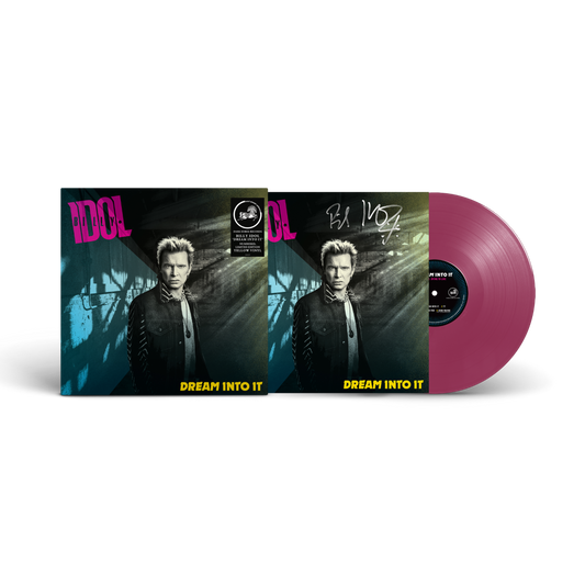 SIGNED Billy Idol - Dream Into It Limited Edition Purple Vinyl Record LP