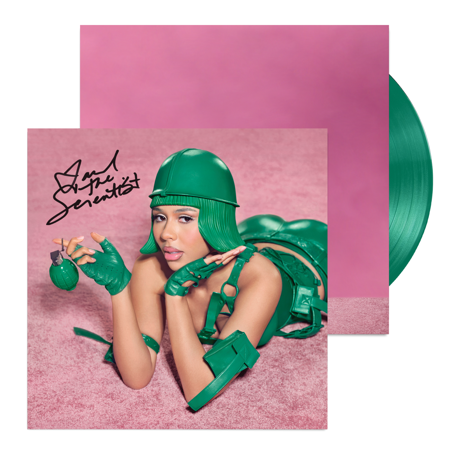 SIGNED Mariah the Scientist - Hearts Sold Separately Limited Edition Toy Soldier Green Vinyl Record LP