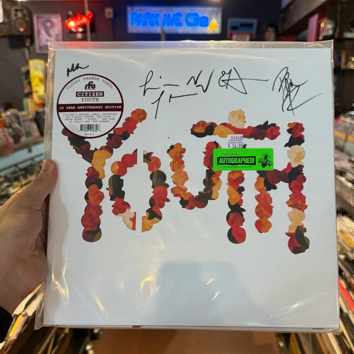 SIGNED CitiZen - Youth Limited Edition Cloudy Orange Vinyl Record LP